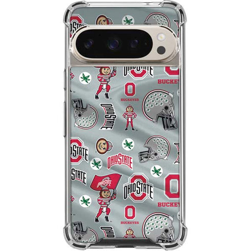 Ohio State University Pattern Google Pixel 9 Pro XL Clear Case